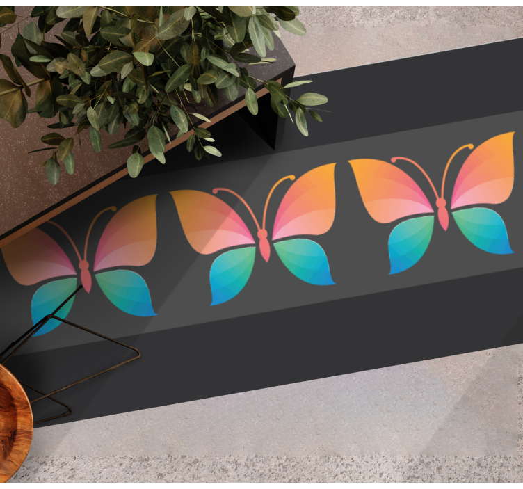 Tapis vinyle nature concept de papillon vibrant - TenStickers