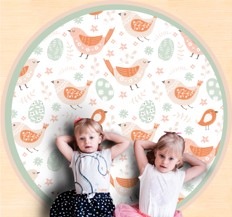 Tapis vinyle nature ravissants motifs d'oiseaux - TenStickers