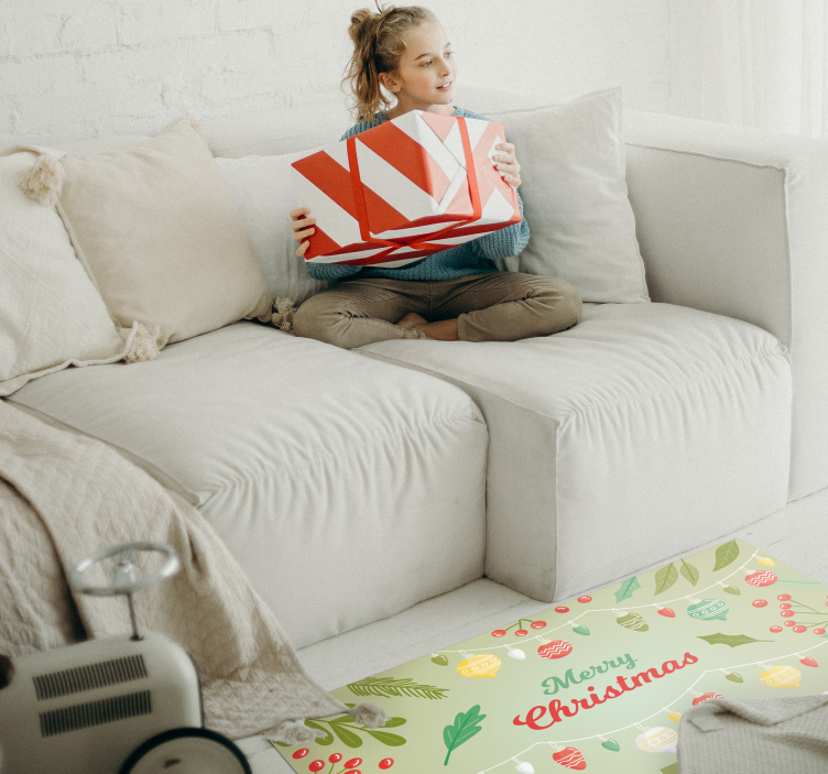 Tapis vinyle noël salutations festives et saisonnières - TenStickers