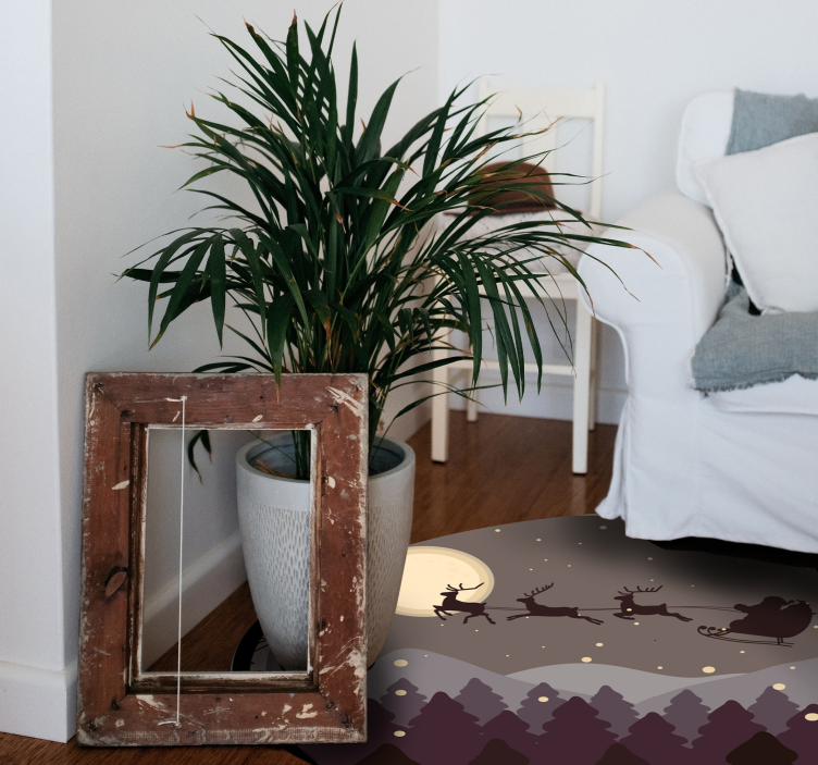 Tapis vinyle noël scène nocturne festive - TenStickers