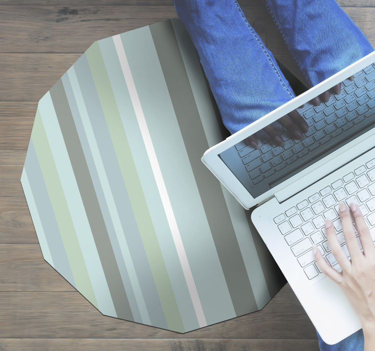 Fabuleux tapis en vinyle de style nordique bleu polygonal - TenStickers