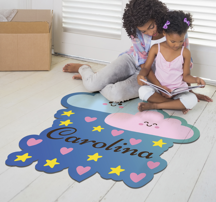 Tapis vinyle et étoiles personnalisable - TenStickers