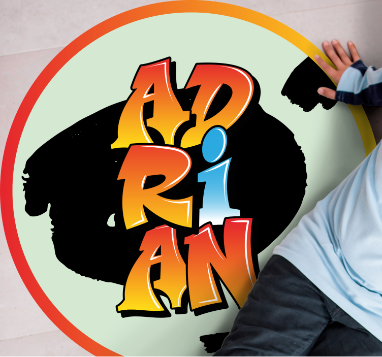 Tapis vinyle personnalisé conception de nom colorée - TenStickers