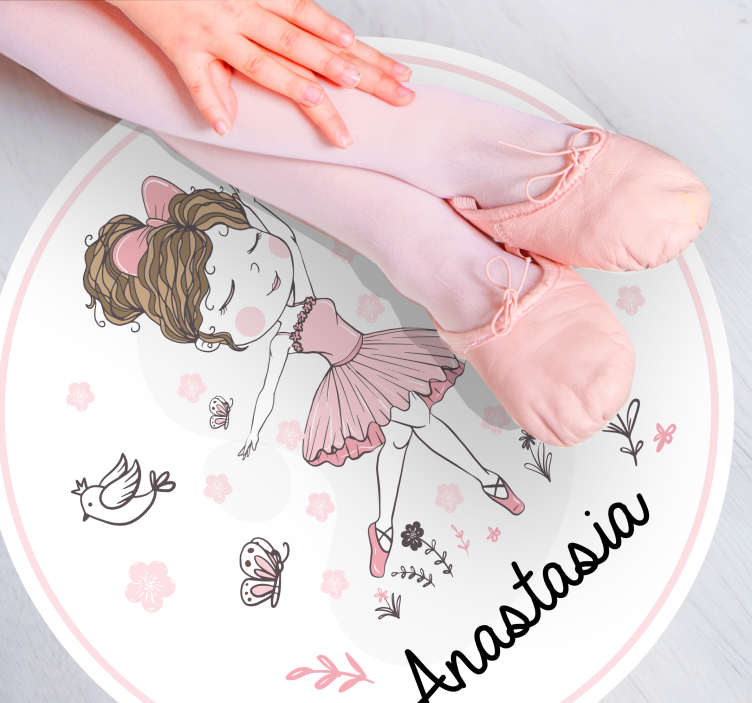 Tapis vinyle personnalisé danseuse de ballet - TenStickers