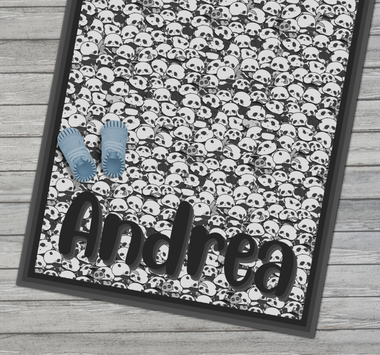 Tapis vinyle personnalisé pandas personnalisés - TenStickers