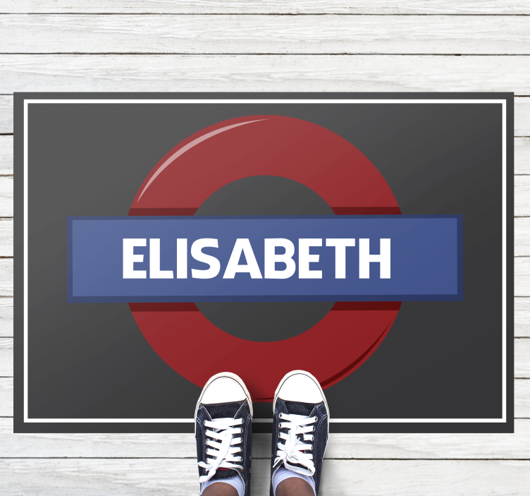 Tapis vinyle personnalisé panneau de métro - TenStickers