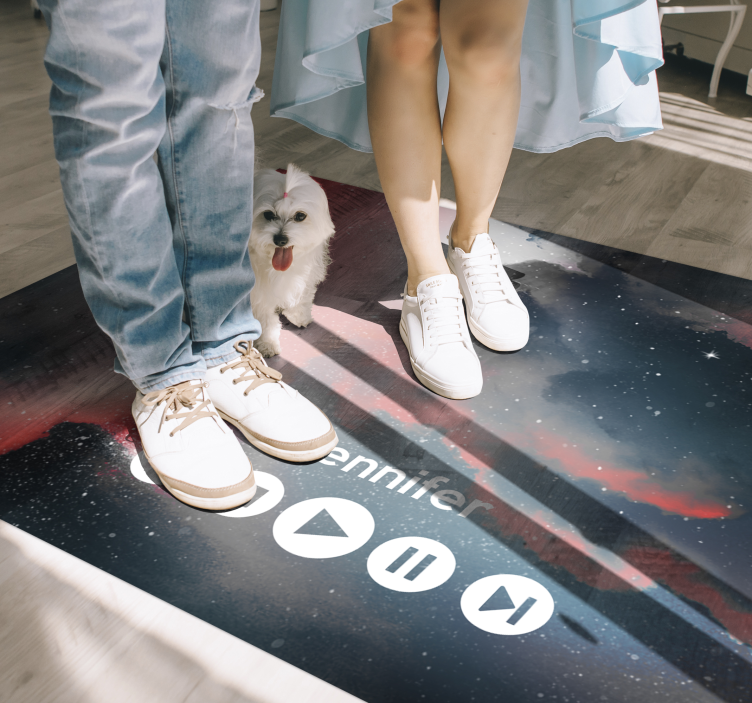 Tapis vinyle ado musique personnalisée de l'espace - TenStickers