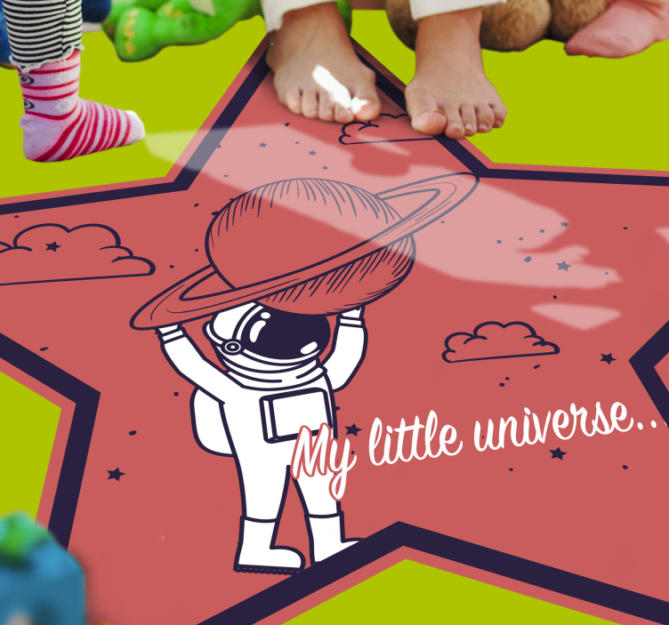 Tapis vinyle pour enfants astronaute explorateur d'étoiles - TenStickers