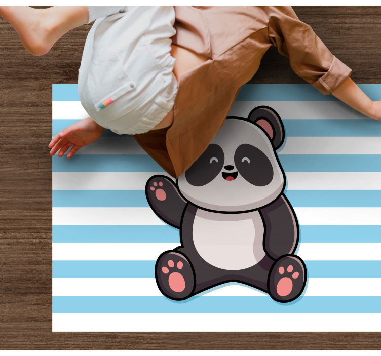 Tapis vinyle pour enfants conception de panda ludique - TenStickers