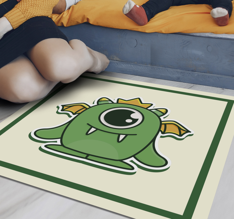 Tapis vinyle autres tapis bébé monstre vert - TenStickers