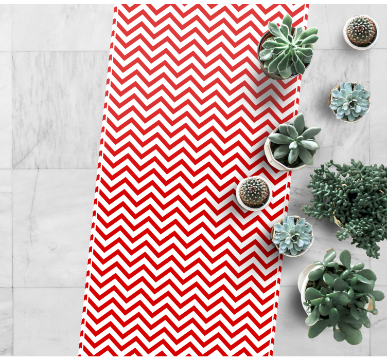 Tapis vinyle rayures forme en zigzag à chevrons - TenStickers