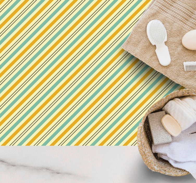 Tapis vinyle rayures motif à bandes diagonales - TenStickers