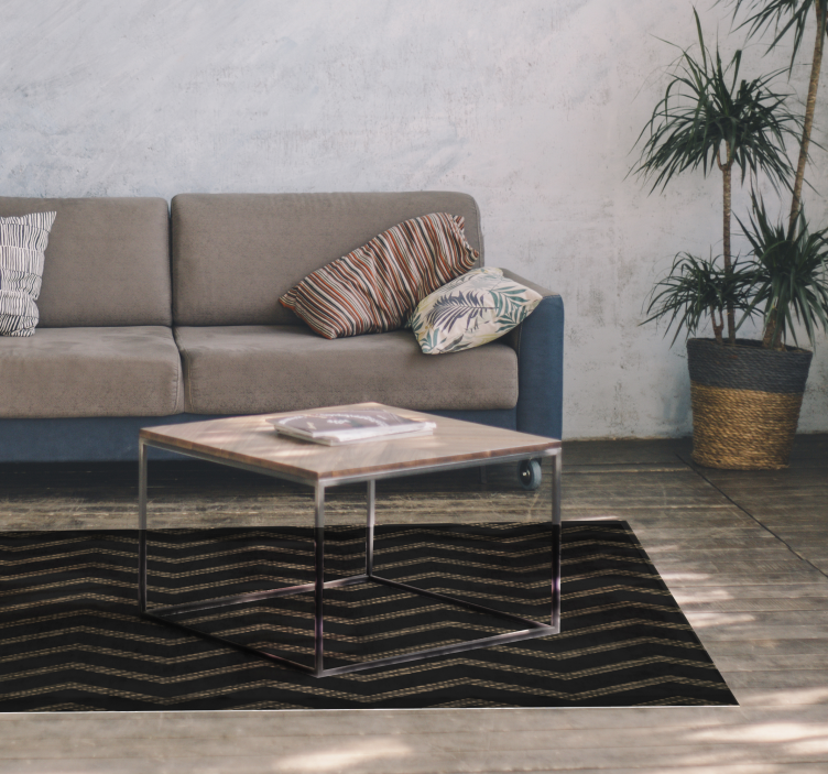 Tapis vinyle rayures motif à bandes en chevrons - TenStickers