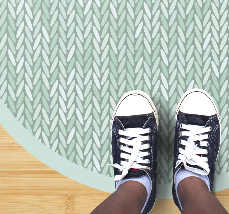 Tapis vinyle rayures motif de lignes torsadées - TenStickers