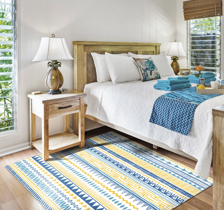 Tapis vinyle rayures motifs de bandes tribales - TenStickers