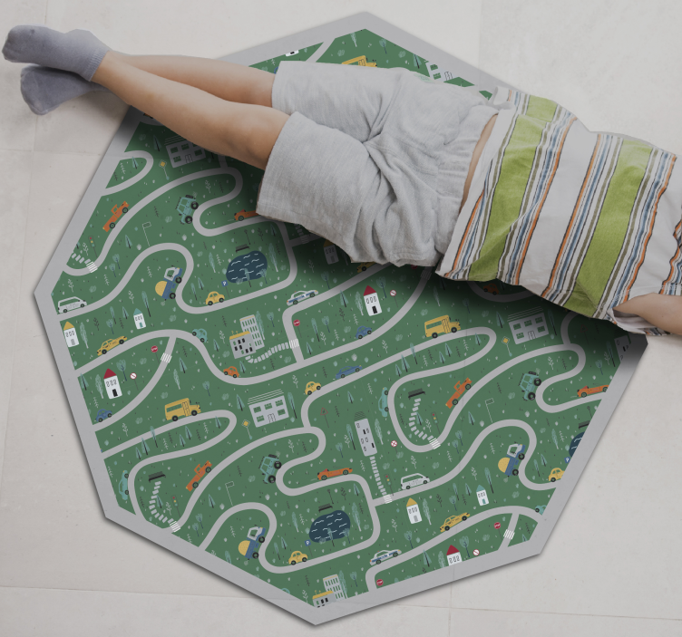Tapis vinyle route des routes ludiques - TenStickers
