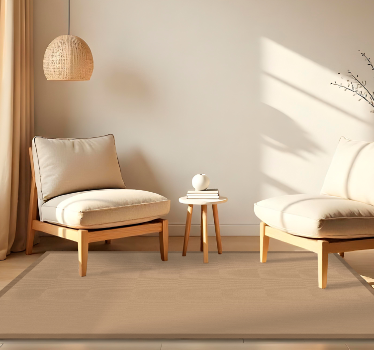 Tapis vinyle salle a manger aspect jute uni - TenStickers