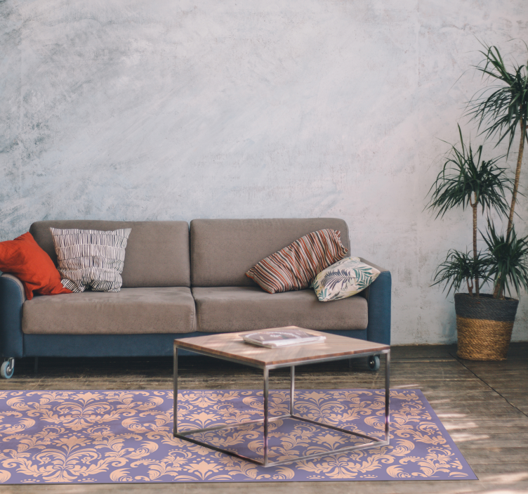 Tapis vinyle texture détail du motif baroque - TenStickers