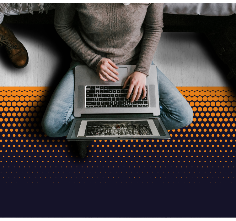 Tapis vinyle ado motif de points dégradés - TenStickers