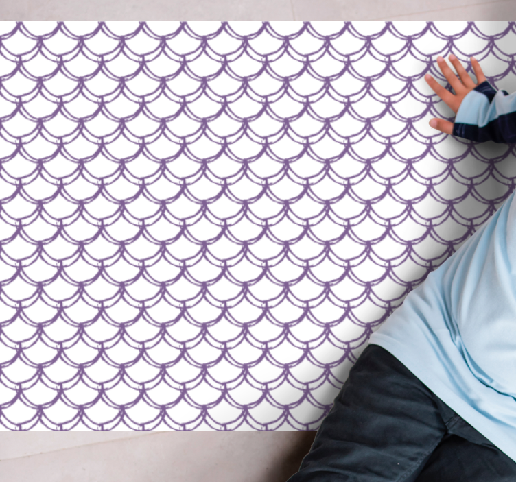 Tapis vinyle salle de bain motif violet en vagues - TenStickers