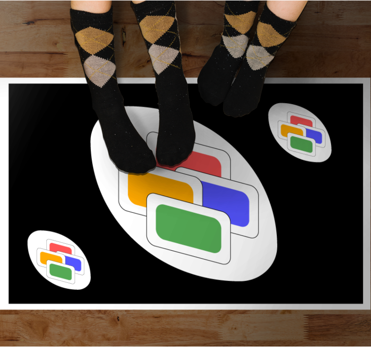 Tapis vinyle jeux carte classique noire - TenStickers