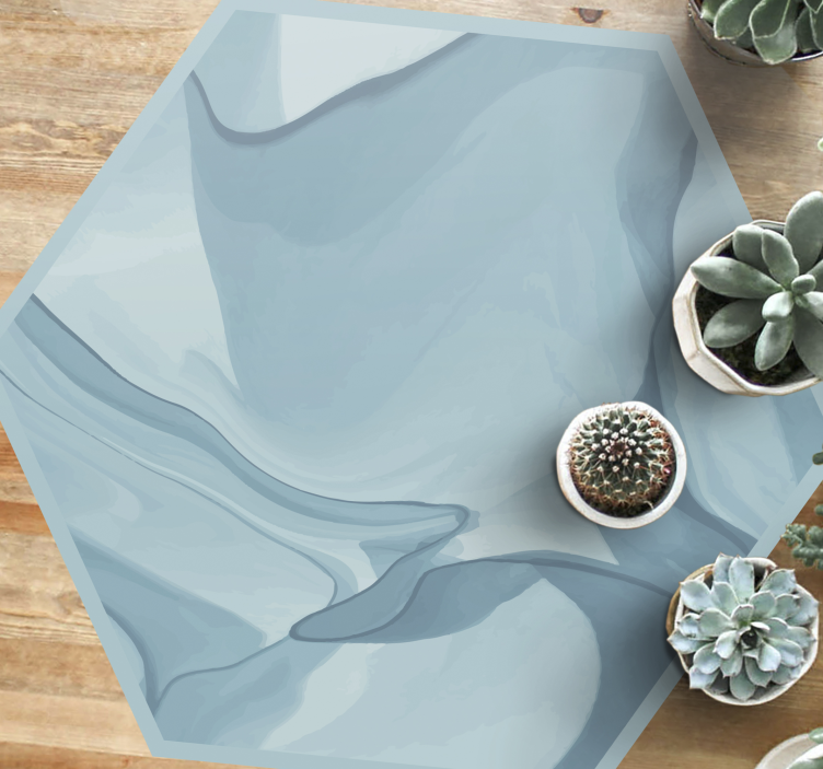 Tapis vinyle texture vagues bleues abstraites - TenStickers