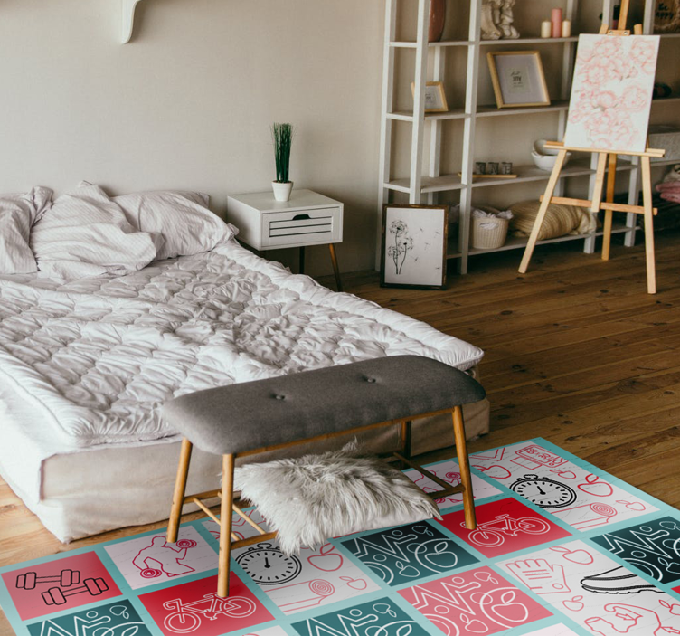 Tapis vinyle moderne Poids d'exercice - TenStickers