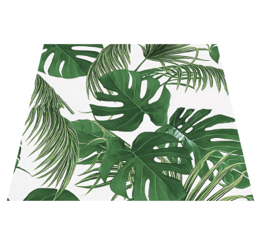 Tapis vinyle extérieur conception de feuilles tropicales - TenStickers