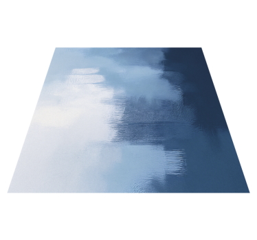 Tapis vinyle bleu art expressionniste abstrait - TenStickers
