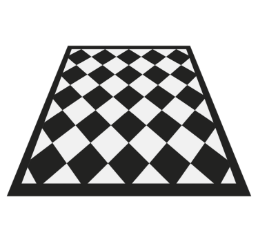 Tapis vinyle carré carrés noirs diagonaux - TenStickers