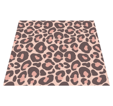 Tapis vinyle animal imprimé léopard rose - TenStickers