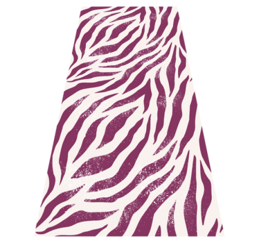 Tapis vinyle animal motif zèbre violet et blanc - TenStickers