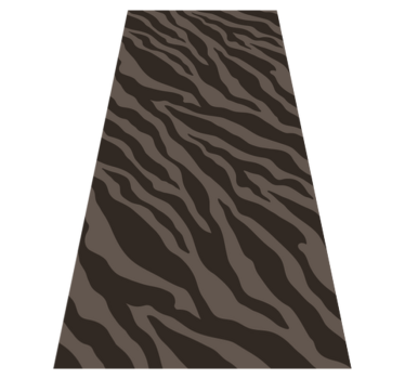 Tapis vinyle animal motif zèbre noir - TenStickers