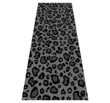Tapis vinyle animal motif léopard gris foncé et noir - TenStickers