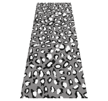Tapis vinyle animal imprimé léopard gris et blanc - TenStickers