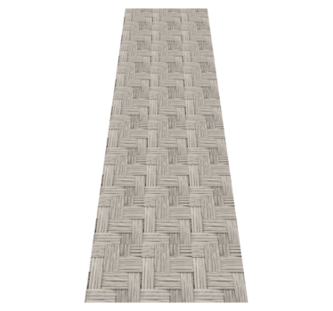 Tapis vinyle bureau effet osier gris fait main - TenStickers