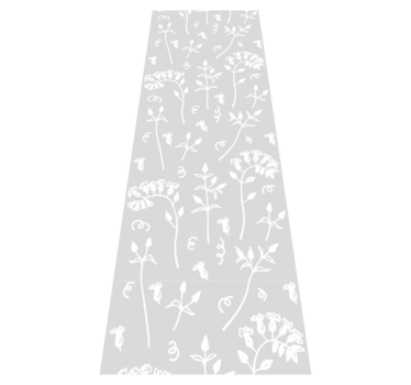 Tapis vinyle bureau fleurs dessinées - TenStickers