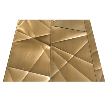 Tapis vinyle bureau texture polygonale dorée 3d - TenStickers