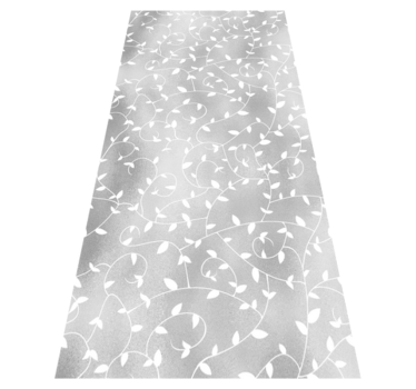 Tapis vinyle bureau branches d'arbre blanc et argent - TenStickers