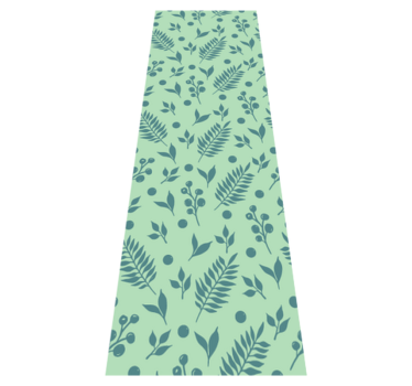 Tapis vinyle bureau feuilles vertes sur vert - TenStickers