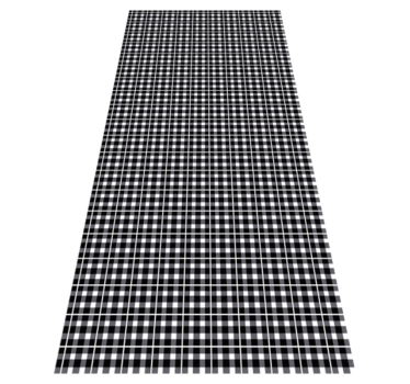 Tapis vinyle bureau motif vichy noir et blanc - TenStickers