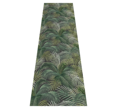 Tapis vinyle bureau feuilles de palmier vertes - TenStickers