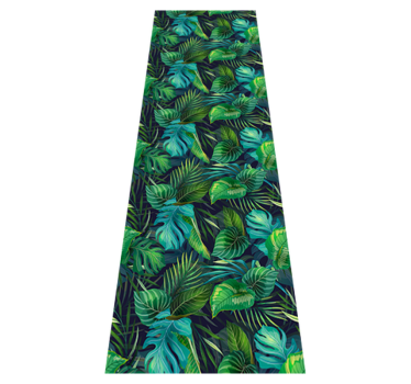 Tapis vinyle bureau motif feuilles vertes réalistes - TenStickers