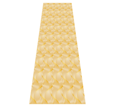 Tapis vinyle bureau illusion de vagues dorées - TenStickers