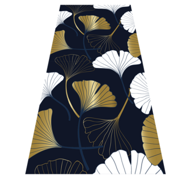 Tapis vinyle bureau feuilles de ginkgo en relief - TenStickers