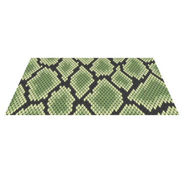 Tapis en vinyle imprimé peau de serpent verte - TenStickers
