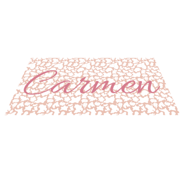 Tapis en vinyle peau de vache rose personnalisé - TenStickers