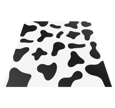 Tapis en autocollant imprimé vache noir et blanc - TenStickers
