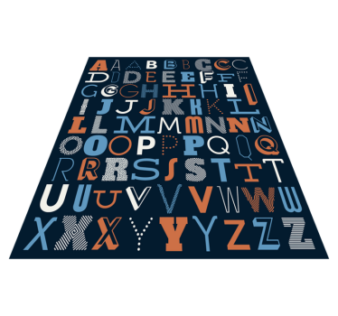 Tapis vinyle alphabet typographique - TenStickers