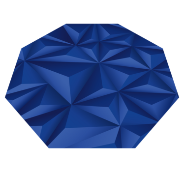 Tapis vinyle bleu octogonal moderne - TenStickers